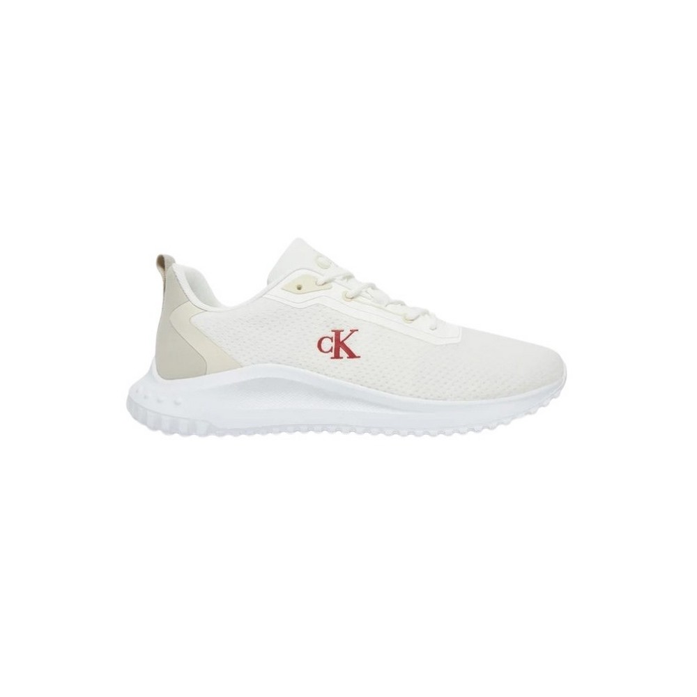 CALVIN KLEIN JEANS EVA RUNNER MIX MESH ΠΑΠΟΥΤΣΙ ΑΝΔΡΙΚΟ WHITE