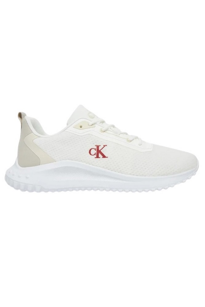 CALVIN KLEIN JEANS EVA RUNNER MIX MESH ΠΑΠΟΥΤΣΙ ΑΝΔΡΙΚΟ WHITE