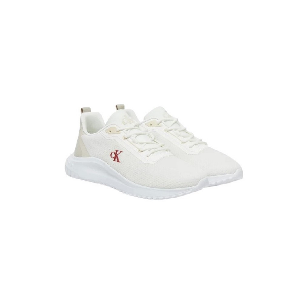CALVIN KLEIN JEANS EVA RUNNER MIX MESH ΠΑΠΟΥΤΣΙ ΑΝΔΡΙΚΟ WHITE