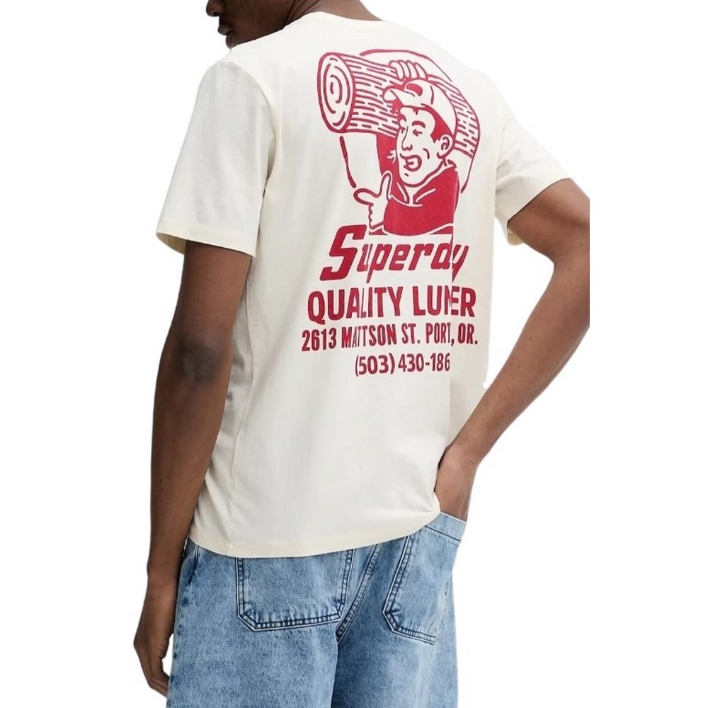 SUPERDRY D2 OVIN TRADE TOOLS LOOSE TEE T-SHIRT ΜΠΛΟΥΖΑ ΑΝΔΡΙΚΗ OFF WHITE