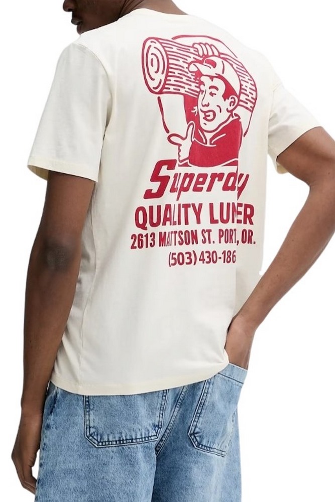 SUPERDRY D2 OVIN TRADE TOOLS LOOSE TEE T-SHIRT ΜΠΛΟΥΖΑ ΑΝΔΡΙΚΗ OFF WHITE