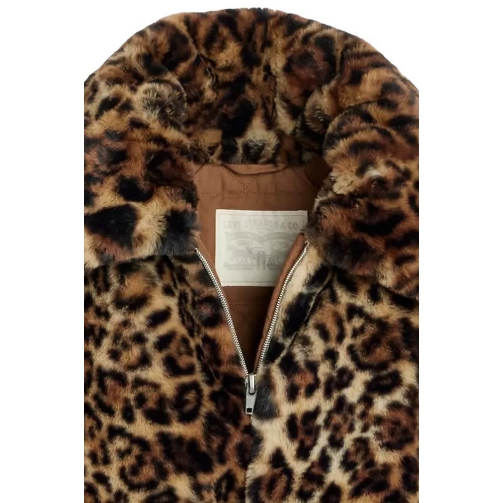 LEVIS ELLE SHERPA  LEOPARD JACKET ΓΟΥΝΑ ΓΥΝΑΙΚΕΙΑ LEOPARD
