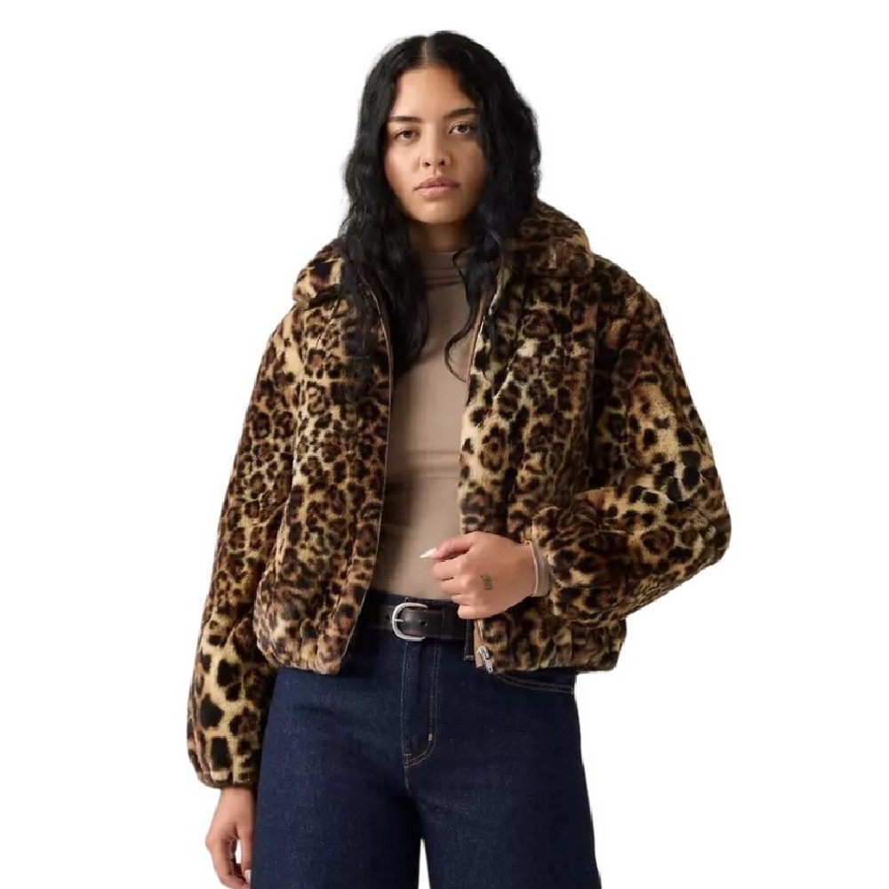 LEVIS ELLE SHERPA  LEOPARD JACKET ΓΟΥΝΑ ΓΥΝΑΙΚΕΙΑ LEOPARD