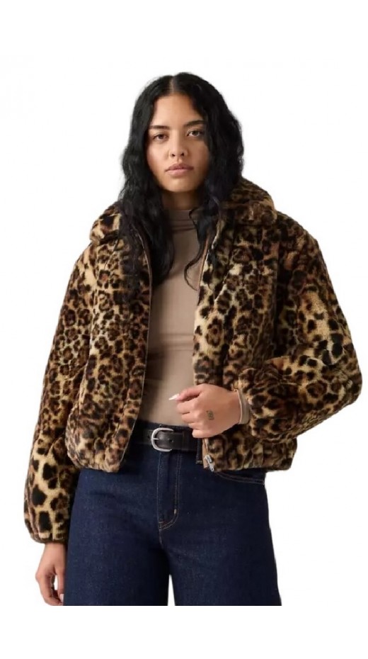 LEVIS ELLE SHERPA  LEOPARD JACKET ΓΟΥΝΑ ΓΥΝΑΙΚΕΙΑ LEOPARD