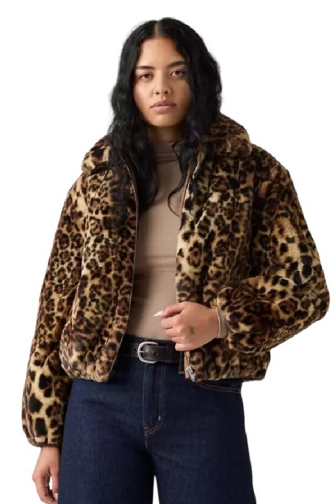 LEVIS ELLE SHERPA  LEOPARD JACKET ΓΟΥΝΑ ΓΥΝΑΙΚΕΙΑ LEOPARD