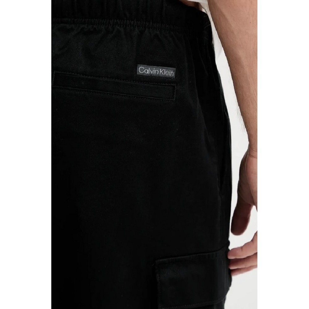 CALVIN KLEIN JEANS CO PULL ON STRAIGHT CARGO PANT ΠΑΝΤΕΛΟΝΙ ΑΝΔΡΙΚΟ BLACK
