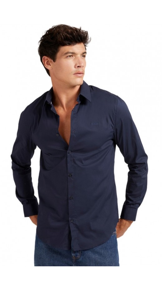 GUESS LS SUNSET SHIRT ΠΟΥΚΑΜΙΣΟ ΑΝΔΡΙΚΟ NAVY