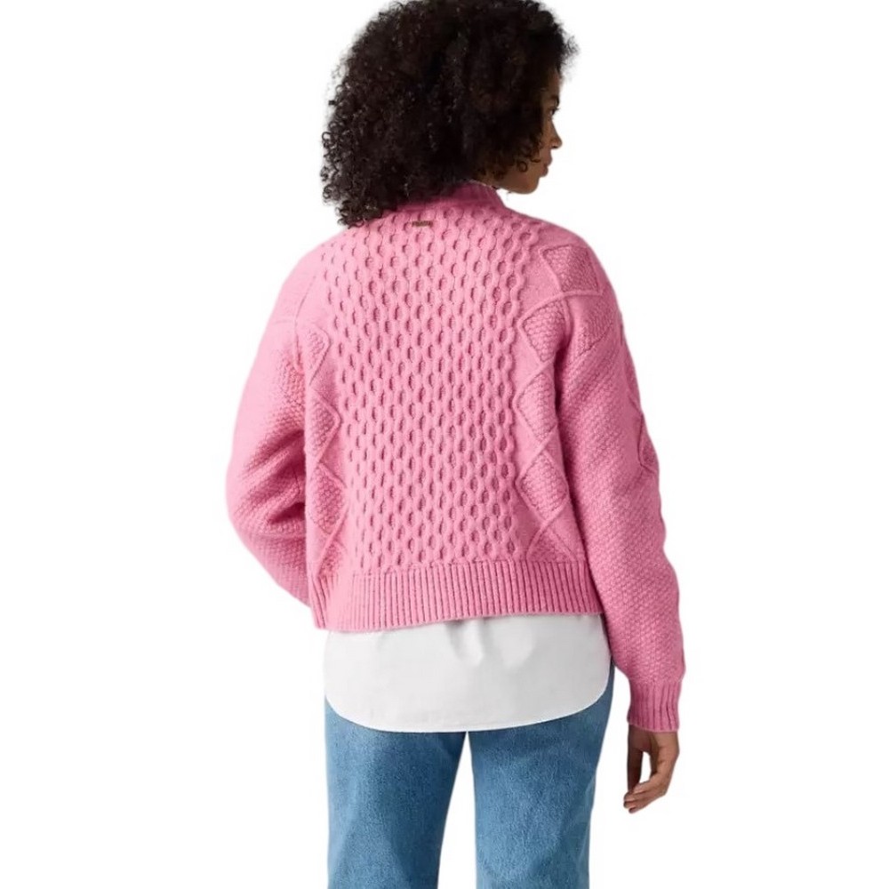 LEVIS CHARLOTTE CREWNECK CARDIGAN ΖΑΚΕΤΑ ΠΛΕΚΤΗ ΓΥΝΑΙΚΕΙΑ PINK