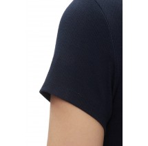 TOMMY JEANS SLIM ESSENTIAL RIB SS EXT T-SHIRT ΜΠΛΟΥΖΑ ΓΥΝΑΙΚΕΙΑ DARK NAVY