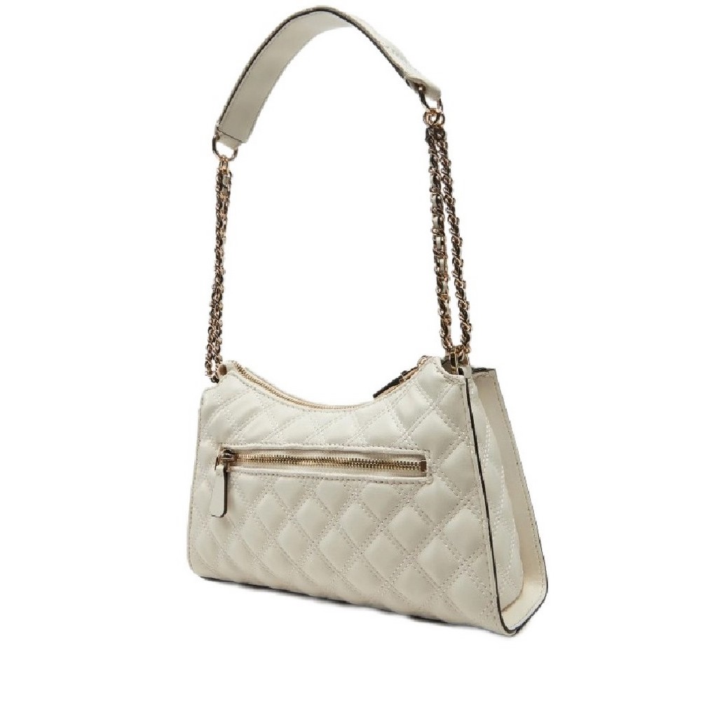 GUESS GIULLY TOP ZIP SHOULDER BAG ΤΣΑΝΤΑ ΓΥΝΑΙΚΕΙΑ OFF WHITE