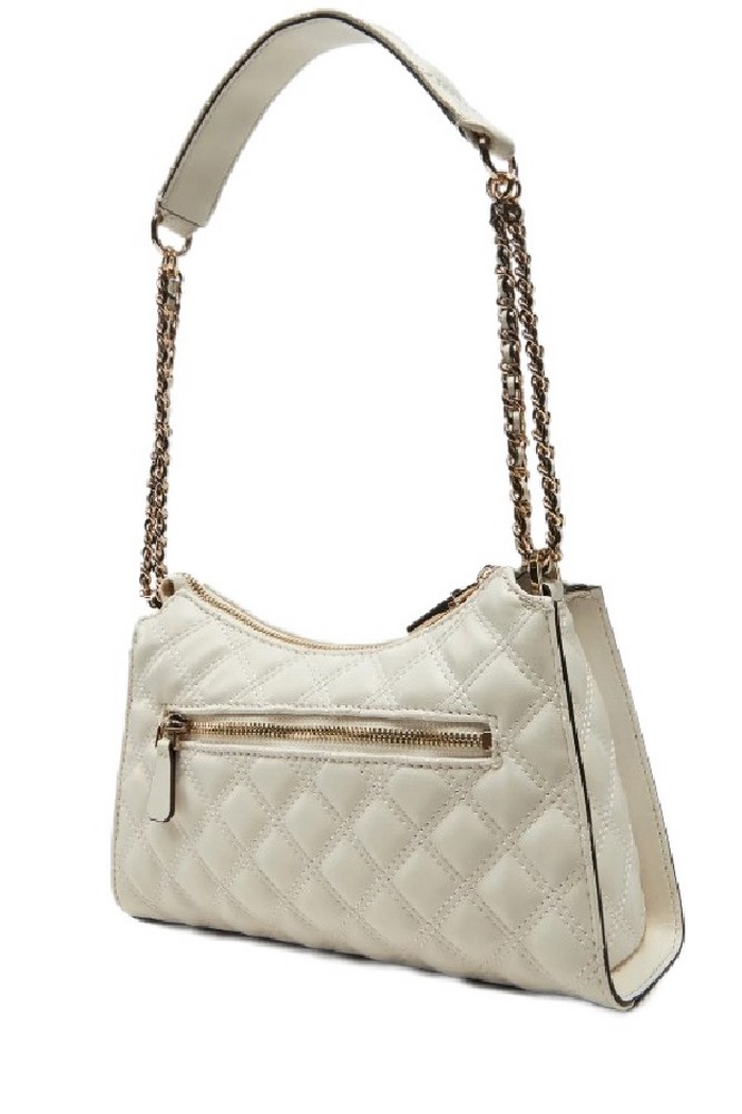 GUESS GIULLY TOP ZIP SHOULDER BAG ΤΣΑΝΤΑ ΓΥΝΑΙΚΕΙΑ OFF WHITE