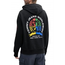 TOMMY JEANS RLX VARSITY CREST HOOD EXT ΦΟΥΤΕΡ ΑΝΔΡΙΚΟ BLACK