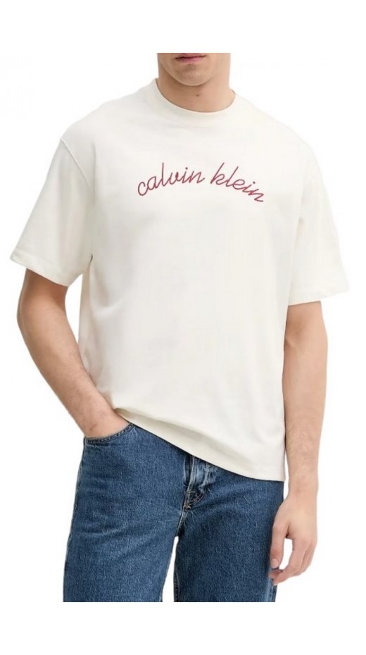 CALVIN KLEIN JEANS CNTR CHN STTCH 16 T-SHIRT ΜΠΛΟΥΖΑ ΑΝΔΡΙΚΗ OFF WHITE