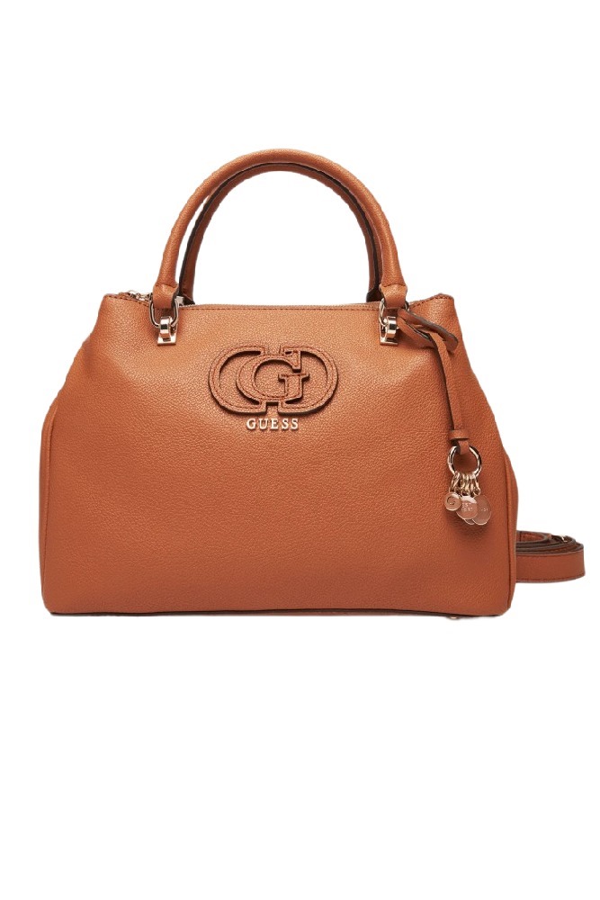 GUESS CALEBRA HOBO STATUS SATCHEL ΤΣΑΝΤΑ ΓΥΝΑΙΚΕΙΑ COGNAC