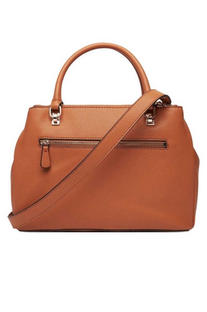 GUESS CALEBRA HOBO STATUS SATCHEL ΤΣΑΝΤΑ ΓΥΝΑΙΚΕΙΑ COGNAC