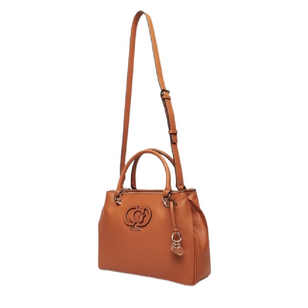 GUESS CALEBRA HOBO STATUS SATCHEL ΤΣΑΝΤΑ ΓΥΝΑΙΚΕΙΑ COGNAC