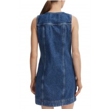 CALVIN KLEIN JEANS WHS SLVLS MINI TRUCKER DRESS MAD ΤΖΙΝ ΦΟΡΕΜΑ ΓΥΝΑΙΚΕΙΟ BLUΕ DENIM