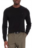 CALVIN KLEIN MERINO CREW ΜΠΛΟΥΖΑ ΠΛΕΚΤΗ ΑΝΔΡΙΚΗ BLACK