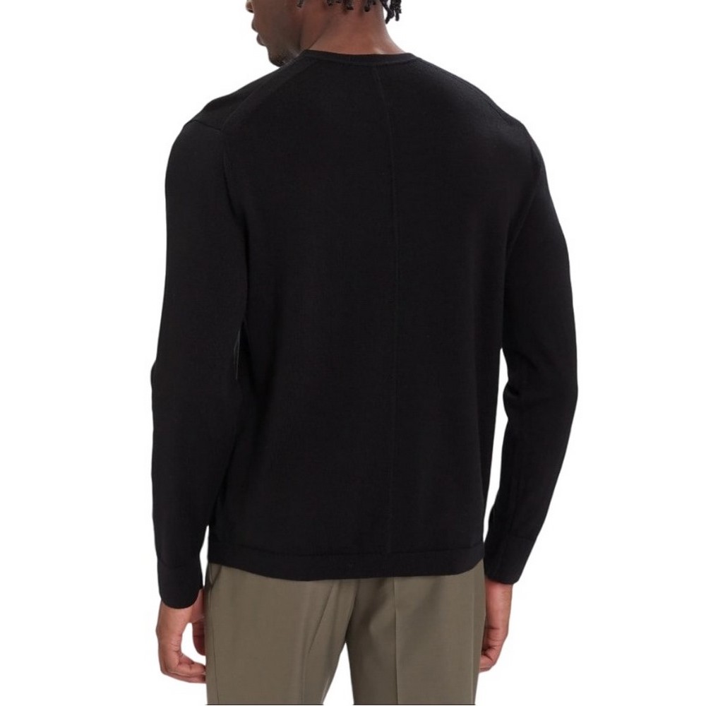 CALVIN KLEIN MERINO CREW ΜΠΛΟΥΖΑ ΠΛΕΚΤΗ ΑΝΔΡΙΚΗ BLACK