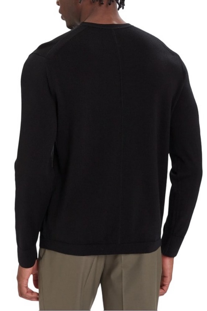 CALVIN KLEIN MERINO CREW ΜΠΛΟΥΖΑ ΠΛΕΚΤΗ ΑΝΔΡΙΚΗ BLACK