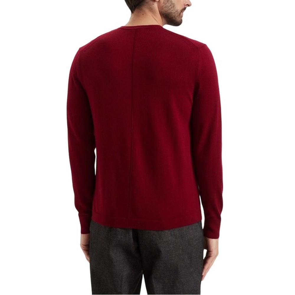 CALVIN KLEIN MERINO CREW ΜΠΛΟΥΖΑ ΠΛΕΚΤΗ ΑΝΔΡΙΚΗ WINE