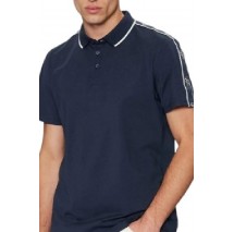 GUESS QUATTRO G TAPE POLO T-SHIRT ΜΠΛΟΥΖΑ ΑΝΔΡΙΚΗ NAVY