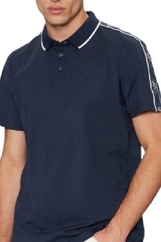 GUESS QUATTRO G TAPE POLO T-SHIRT ΜΠΛΟΥΖΑ ΑΝΔΡΙΚΗ NAVY