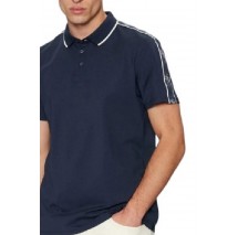 GUESS QUATTRO G TAPE POLO T-SHIRT ΜΠΛΟΥΖΑ ΑΝΔΡΙΚΗ NAVY