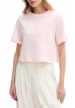 TOMMY JEANS  RLX SH TONAL CREST TEE T-SHIRT ΜΠΛΟΥΖΑ ΓΥΝΑΙΚΕΙΑ PINK