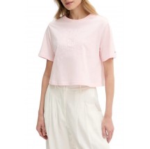 TOMMY JEANS  RLX SH TONAL CREST TEE T-SHIRT ΜΠΛΟΥΖΑ ΓΥΝΑΙΚΕΙΑ PINK