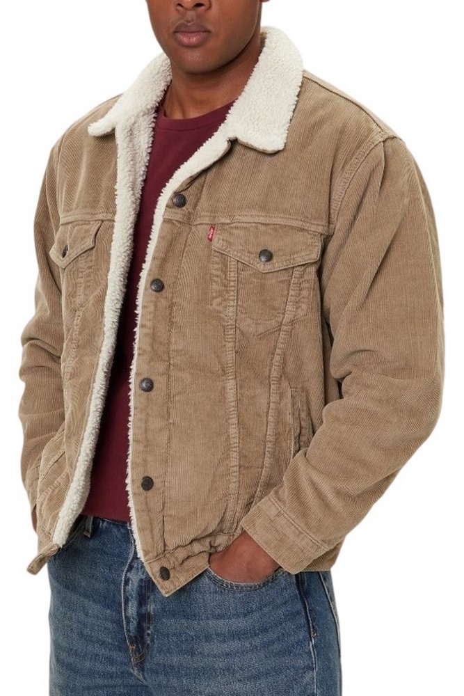 LEVIS RELAXED FIT SHERPA TRKR JACKET ΜΠΟΥΦΑΝ ΑΝΔΡΙΚΟ TAUPE