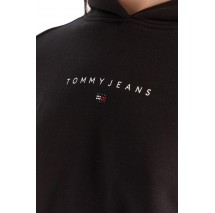 TOMMY JEANS  CRP LINEAR BLING HOODIE EXT ΦΟΥΤΕΡ ΜΠΛΟΥΖΑ ΓΥΝΑΙΚΕΙΑ BLACK