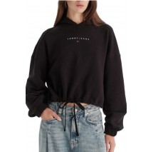 TOMMY JEANS  CRP LINEAR BLING HOODIE EXT ΦΟΥΤΕΡ ΜΠΛΟΥΖΑ ΓΥΝΑΙΚΕΙΑ BLACK