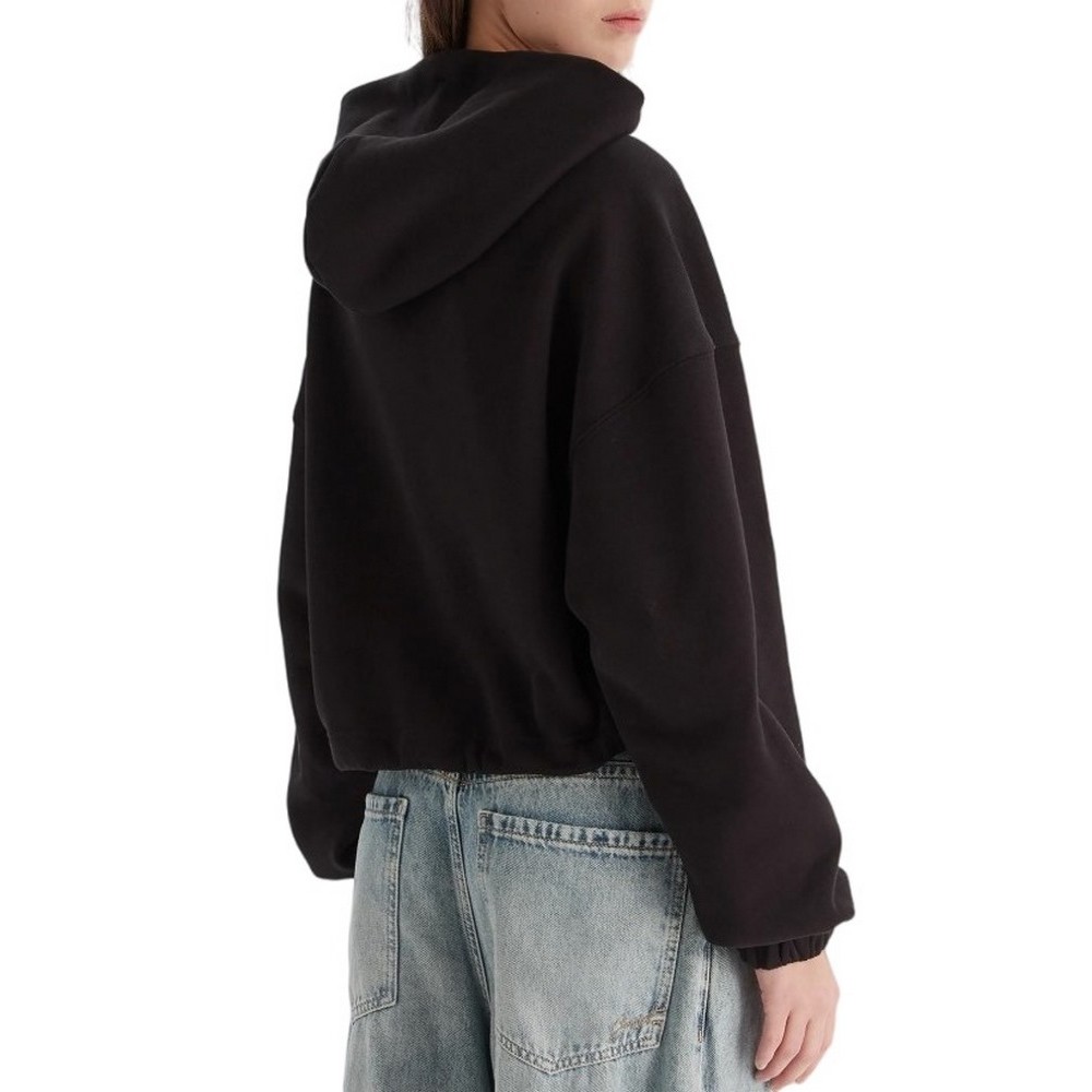 TOMMY JEANS  CRP LINEAR BLING HOODIE EXT ΦΟΥΤΕΡ ΜΠΛΟΥΖΑ ΓΥΝΑΙΚΕΙΑ BLACK