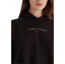 TOMMY JEANS  CRP LINEAR BLING HOODIE EXT ΦΟΥΤΕΡ ΜΠΛΟΥΖΑ ΓΥΝΑΙΚΕΙΑ BLACK