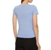 GUESS JEANS SS SLIM PKT TEE ΜΠΛΟΥΖΑ ΓΥΝΑΙΚΕΙΑ BLUE