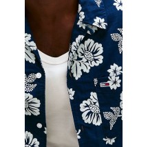 TOMMY JEANS  REG SLUB AOP SS SHIRT EXT ΠΟΥΚΑΜΙΣΟ ΑΝΔΡΙΚΟ NAVY