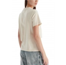 CALVIN KLEIN JEANS HR CLSSC MNLG CNC T-SHIRT ΜΠΛΟΥΖΑ ΓΥΝΑΙΚΕΙΑ BEIGE