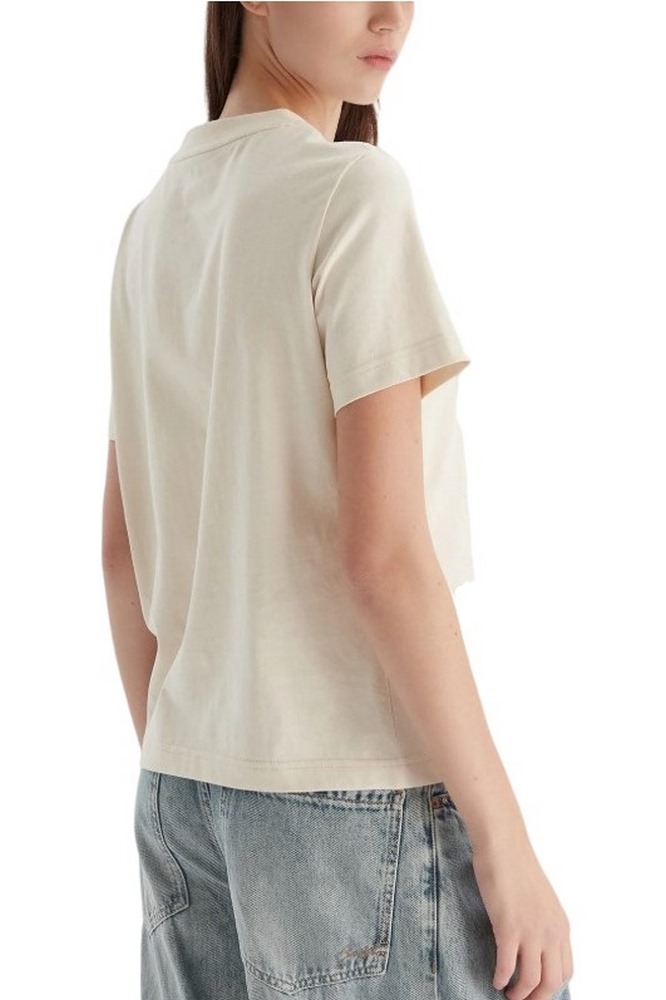 CALVIN KLEIN JEANS HR CLSSC MNLG CNC T-SHIRT ΜΠΛΟΥΖΑ ΓΥΝΑΙΚΕΙΑ BEIGE