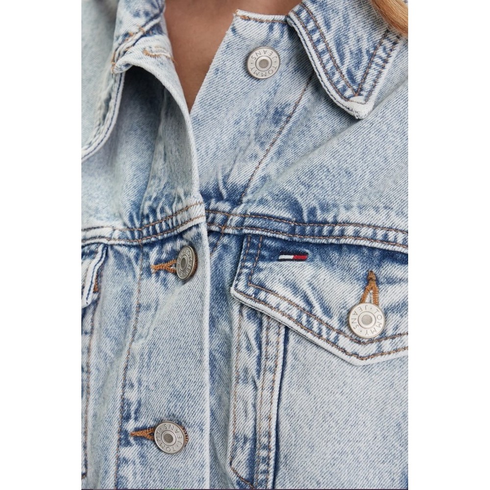 TOMMY JEANS CROPPD TRCKR JKT RWB EXT CI603 ΜΠΟΥΦΑΝ ΓΥΝΑΙΚΕΙΟ BLUΕ DENIM