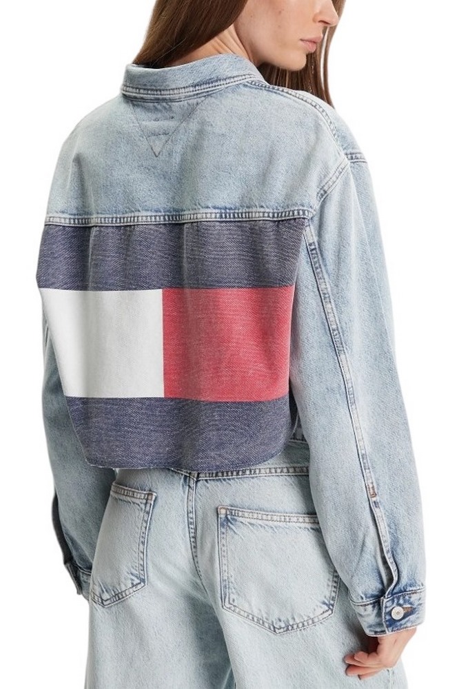 TOMMY JEANS CROPPD TRCKR JKT RWB EXT CI603 ΜΠΟΥΦΑΝ ΓΥΝΑΙΚΕΙΟ BLUΕ DENIM