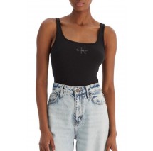 CALVIN KLEIN JEANS MONOGRAM SCOOP NK RIB TANK ΤΟΠ ΓΥΝΑΙΚΕΙΟ BLACK