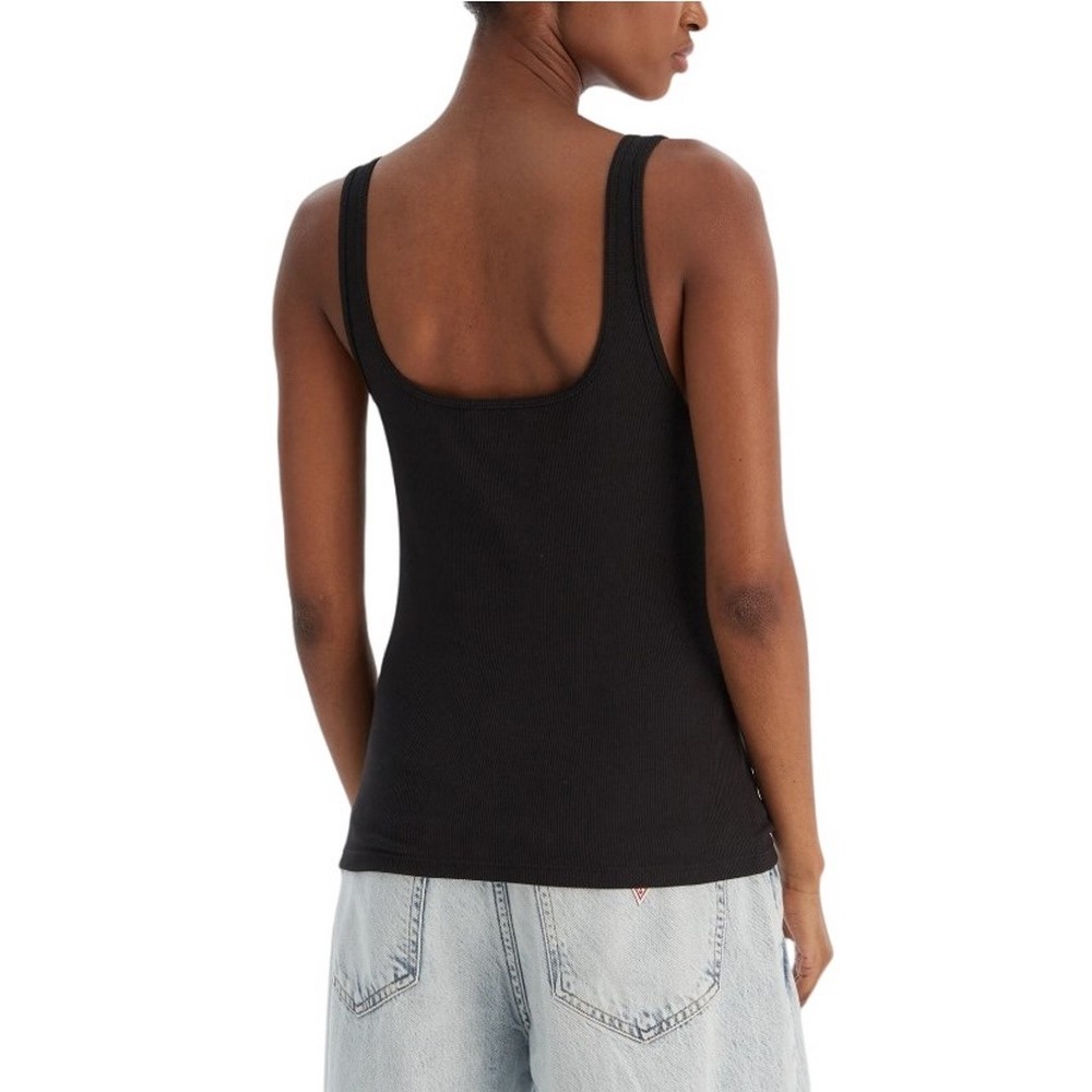CALVIN KLEIN JEANS MONOGRAM SCOOP NK RIB TANK ΤΟΠ ΓΥΝΑΙΚΕΙΟ BLACK