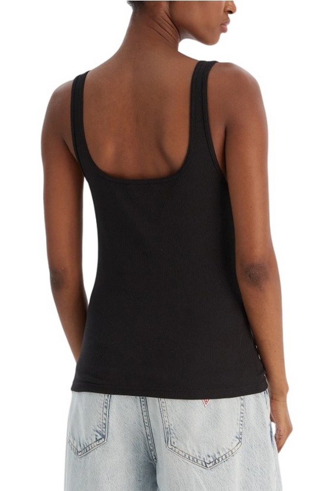 CALVIN KLEIN JEANS MONOGRAM SCOOP NK RIB TANK ΤΟΠ ΓΥΝΑΙΚΕΙΟ BLACK