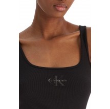 CALVIN KLEIN JEANS MONOGRAM SCOOP NK RIB TANK ΤΟΠ ΓΥΝΑΙΚΕΙΟ BLACK
