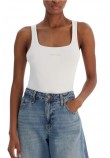 CALVIN KLEIN JEANS MONOGRAM SCOOP NK RIB TANK ΤΟΠ ΓΥΝΑΙΚΕΙΟ WHITE