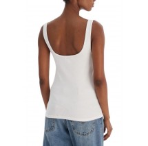 CALVIN KLEIN JEANS MONOGRAM SCOOP NK RIB TANK ΤΟΠ ΓΥΝΑΙΚΕΙΟ WHITE