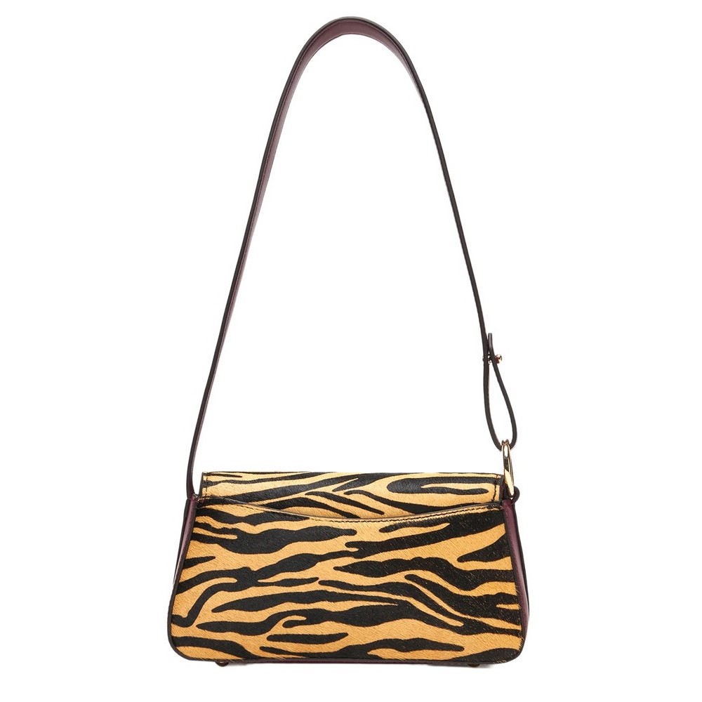 GUESS DOMITILLA FLAP SHOULDER BAG ΤΣΑΝΤΑ ΓΥΝΑΙΚΕΙΑ ZEBRA PRINT