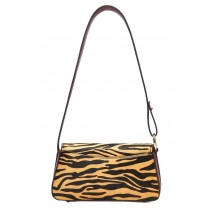 GUESS DOMITILLA FLAP SHOULDER BAG ΤΣΑΝΤΑ ΓΥΝΑΙΚΕΙΑ ZEBRA PRINT
