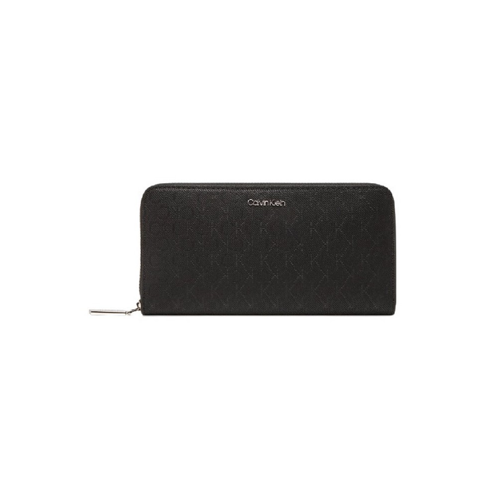 CALVIN KLEIN MUST AOP LARGE ZIP AROUND ΠΟΡΤΟΦΟΛΙ ΓΥΝΑΙΚΕΙΟ BLACK